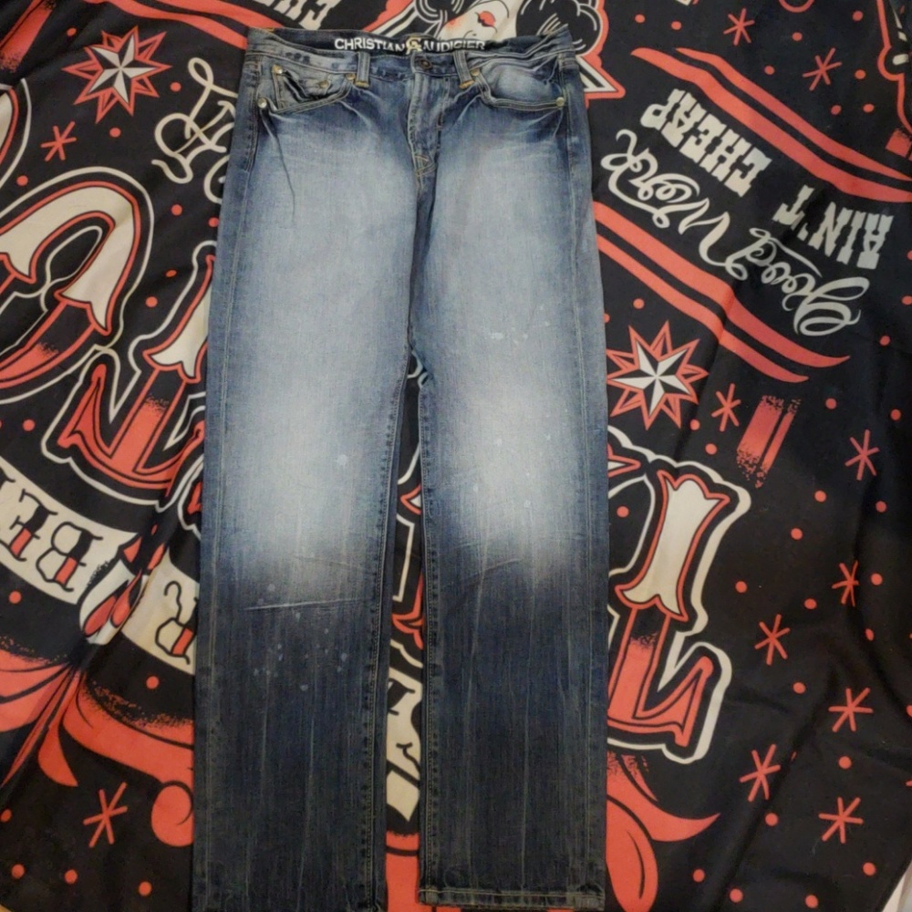 Christian Audigier Men's Denim Straight Leg Jeans